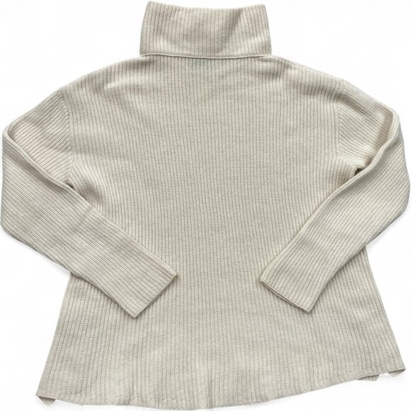 Allude Cashmere Wool Ivory Off White Turtle Neck Sweater Women's Small Braided - Picture 2 of 7